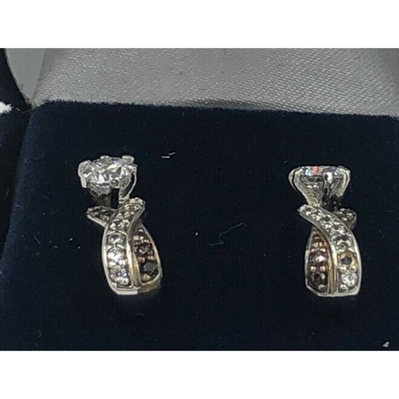 Danbury Mint Ruby CZ Drop Post Earrings - Picture 7 of 11